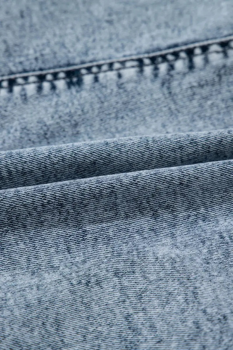 Drawstring High Waist Pocketed Denim Shorts for Women - Love Salve